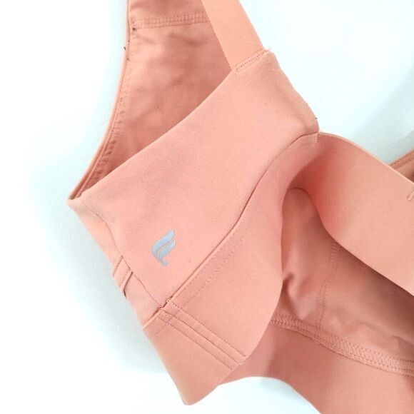 Fabletics Sports Bra No Bounce Women S Peach Adjustable Strap High Impact Preppy - Picture 2 of 3
